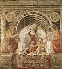 Baptist Canvas Paintings - Madonna and Child with St John the Baptist and St John the Evangelist